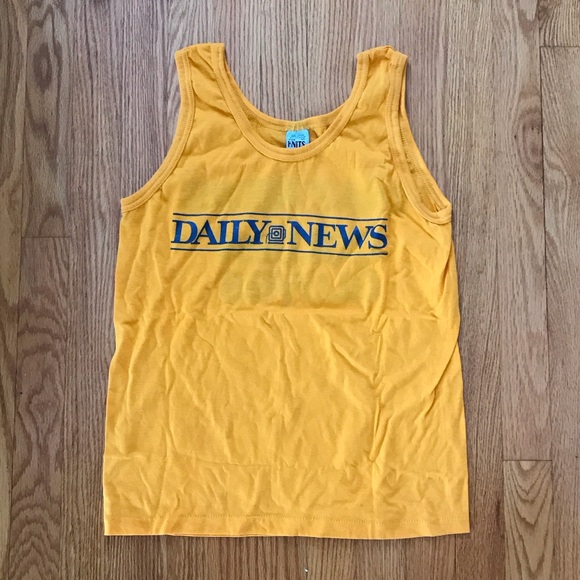 Vintage Yellow Daily News Tank Top Golden Gloves. New never worn. - Picture 1 of 4